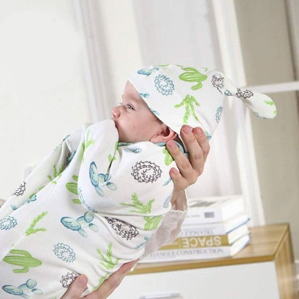 Ensemble de couverture et d'emmaillotage pour nouveau - né, doux, chapeau d'emmaillotage - Luma Brico Kids
